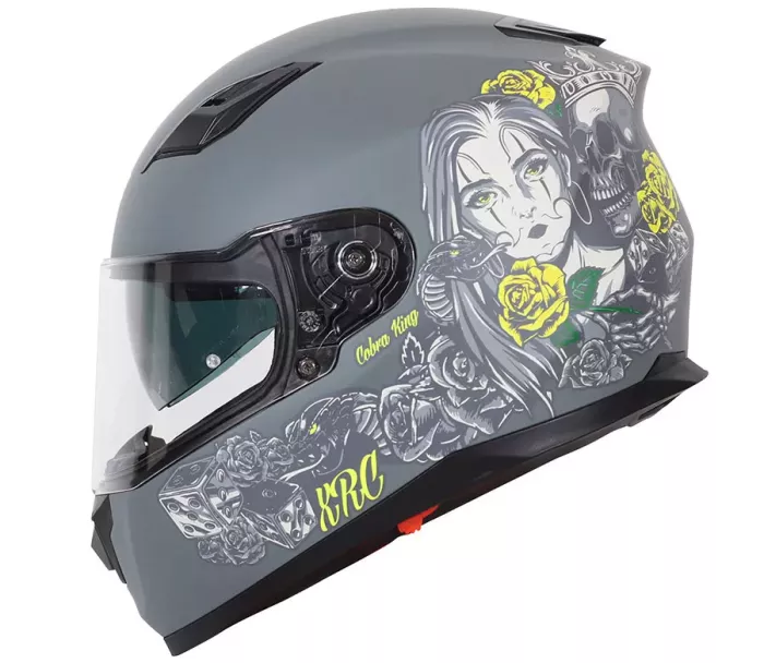 Helma na moto XRC Cobra king matt grey/fluo