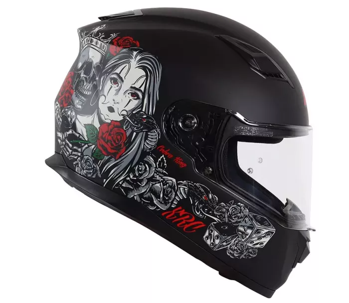 Helma na moto XRC Cobra king matt black/red