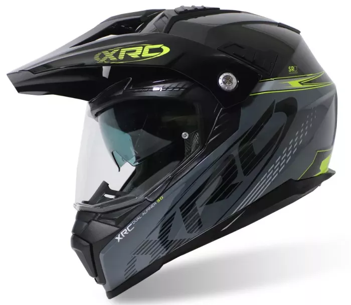 Prilba na moto XRC Dual Alpiner 3.0 dark grey/black/fluo