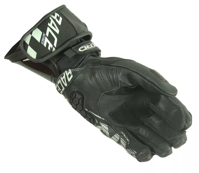 Rukavice na moto XRC HADERG RACE BLK/BLK/WHT