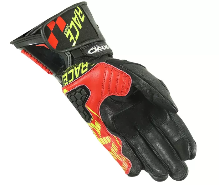 Rukavice na moto XRC HADERG RACE BLK/RED/FLUO