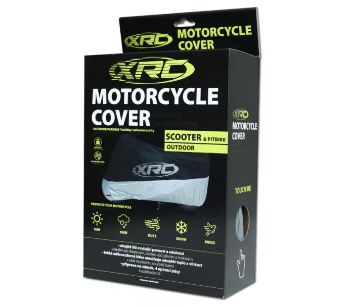 Plachta na moto XRC Outdoor Scooter/Pitbike grey/silver vel. M