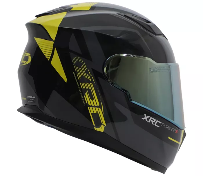 Prilba na motorku RC Pure GP 6 black/yellow fluo