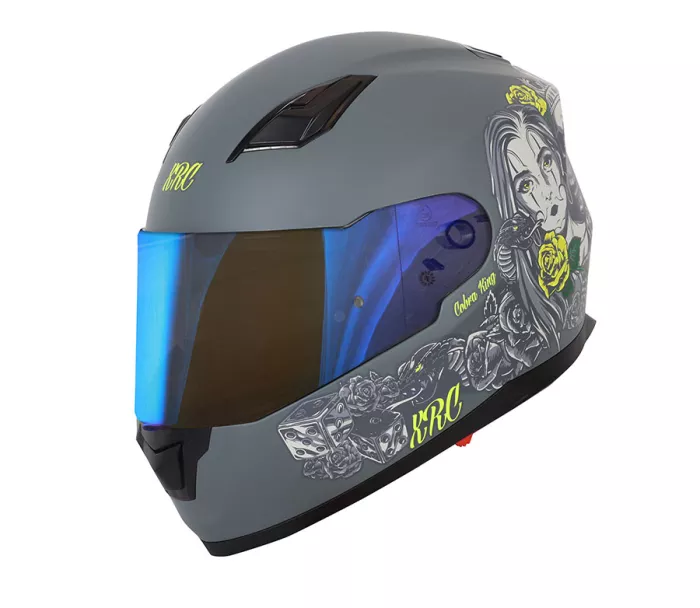 Helma na moto XRC Cobra king matt grey/fluo