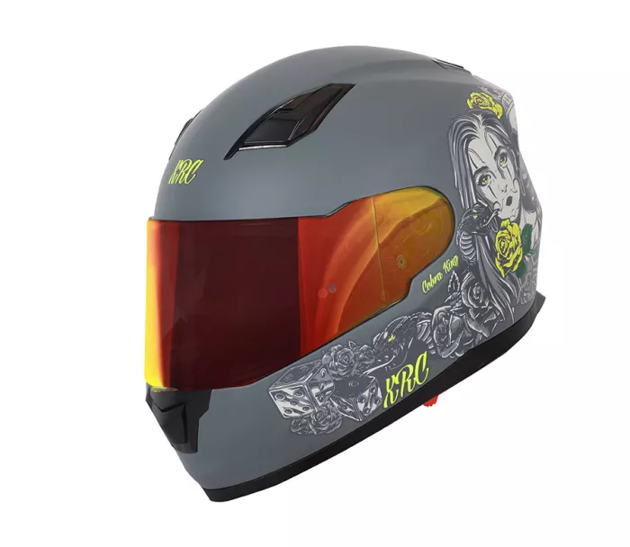 Helma na moto XRC Cobra king matt grey/fluo