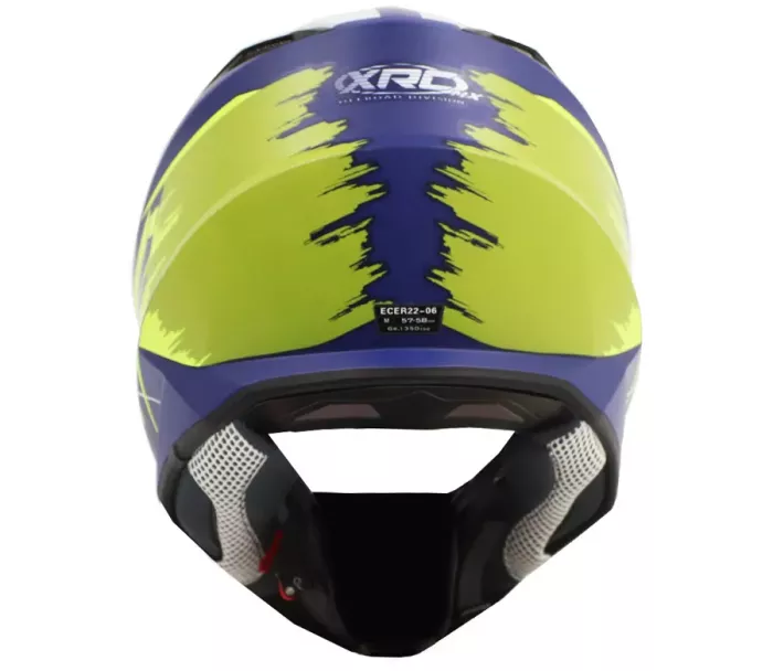 Prilba na motokros XRC MX Caledon matt blue/white/yellow