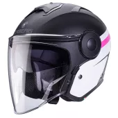 Otvorená helma Caberg Soho Zephyr matt black/white/fuchsia