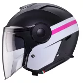 Otvorená helma Caberg Soho Zephyr matt black/white/fuchsia