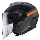 Otvorená helma Caberg Soho Zephyr matt black/military green/orange